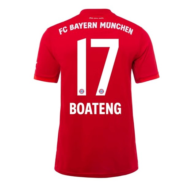 Camiseta Bayern Munich NO.17 Boateng Replica Primera Ropa 2019/20 Rojo